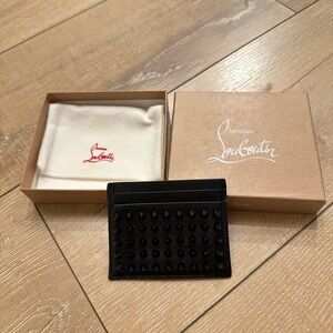 Christian Louboutin Kios Studded Black Card Holder